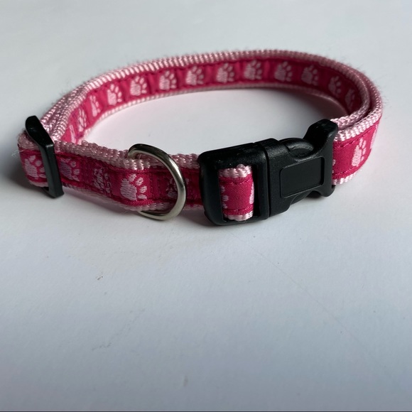 Dog Collar Pink Paws adjustable size 14” to 20” X 5/8” Guardian Gear puppy girl - Picture 3 of 13